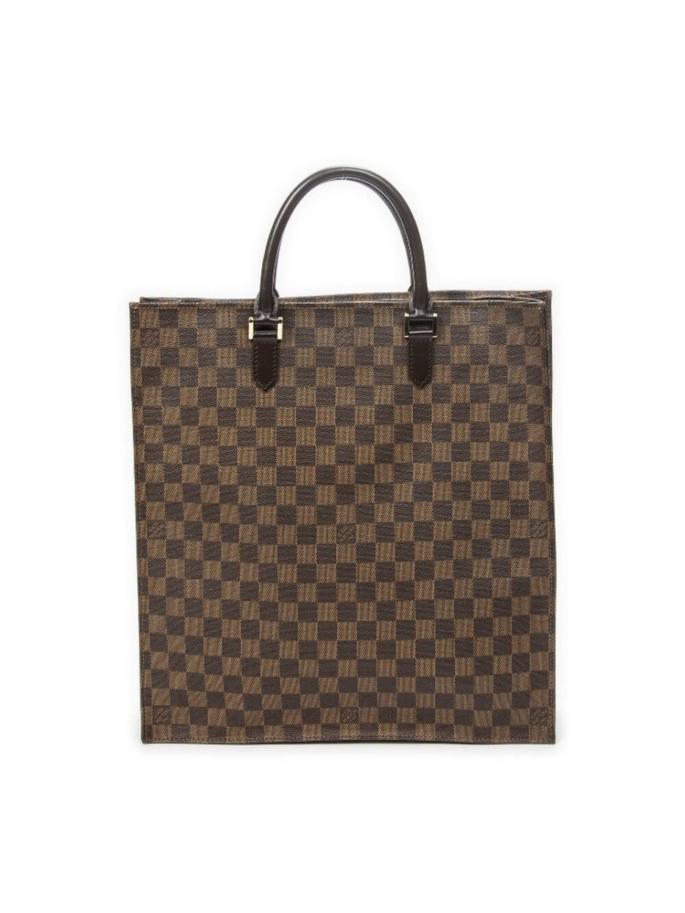 Louis Vuitton Sac Plat Brown Damier Ebene Handbag